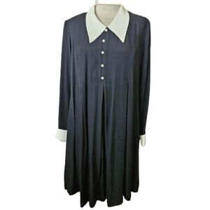Black Long Sleeve Collared Maternity Tunic Dress Size Small